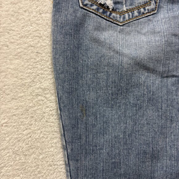 Aeropostale Jeans Womens 9/10 Short Blue Hailey Skinny Flare Stretch Distressed - Picture 12 of 12